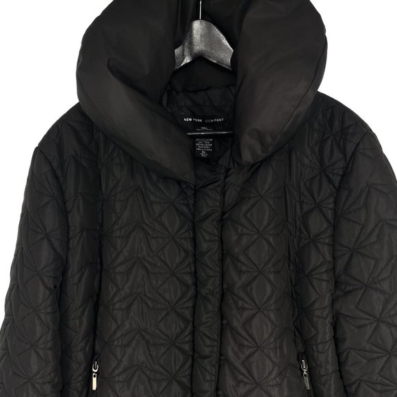 NEW YORK & CO Quilted Star Geometric Bomber Jacket - Picture 4 of 15